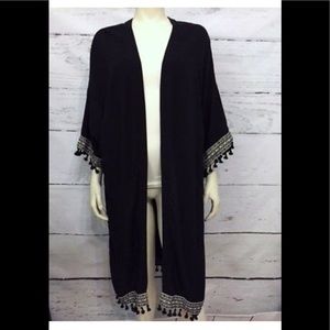 Black boho kimono
